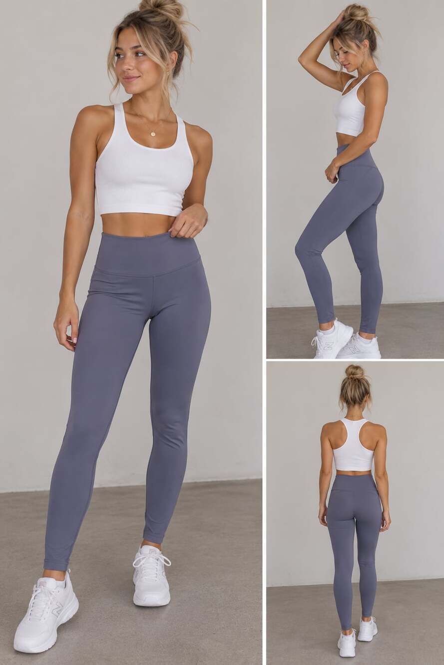 90 Degree By Reflex High Waisted Yoga Leggings Purple Size XS
M150